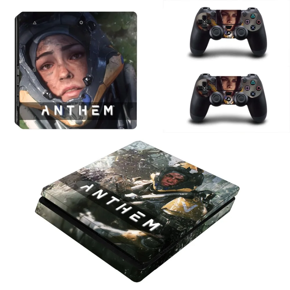 Игра Anthem PS4 тонкая кожа Виниловая наклейка, стикер для Playstation 4 консоли и 2 контроллеры PS4 тонкая кожа Стикеры
