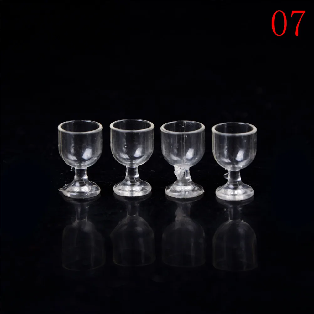 2Pcs 1:12 масштаба 1/2 шт. Комплектующие для самостоятельной сборки Пластик прозрачный бокал Миниатюрный Мини пивной бокал вина чашка кукольный домик ремесла домашнего украшения Стекло модель - Цвет: 2Pcs