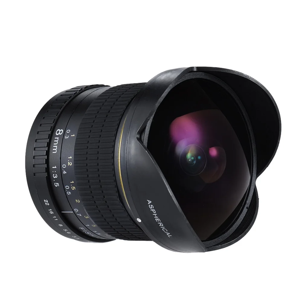 8MM F/3.5 Ultra Wide Angle FishEye lens for Nikon DSLR Camera D3100 D3200 D5200 D5500 D7000 D7200 D800 D90 Free DHL Shipping | Электроника