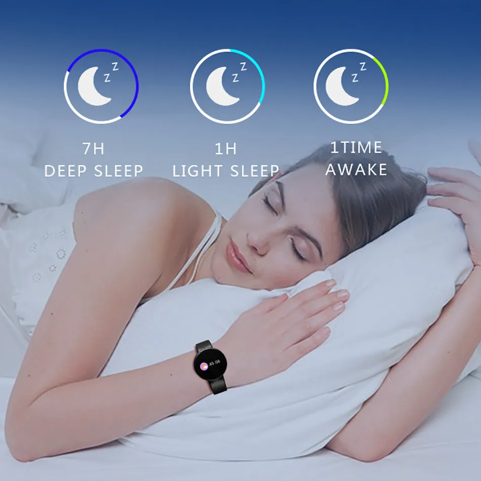 Смарт-часы для женщин водонепроницаемые спортивные фитнес пульсометр