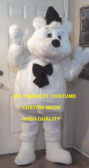 Длинношерстный вежливый костюм маскота Полярного медведя для взрослых, белая тема, аниме косплей, костюм маскота, комплект 1811 on.
