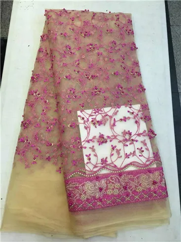 Вышивка аппликация французский чистая кружевной ткани с шифон цветы стиле