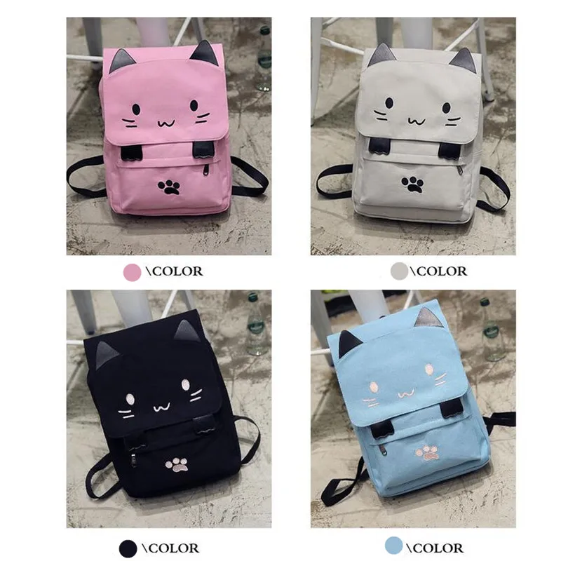 Рюкзаки для девочек подростков милый рюкзак mochila feminina Холщовый Рюкзак аниме