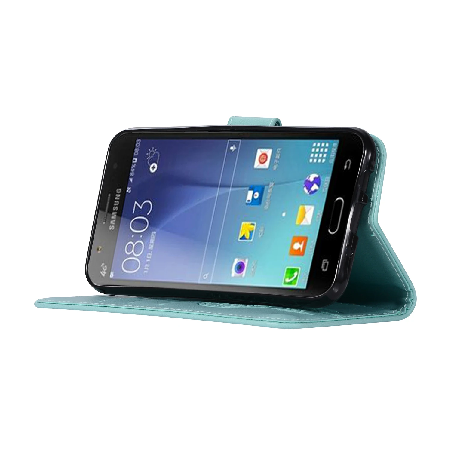 Кожаный чехол-книжка с рисунком Ловца снов и совы для Samsung Galaxy J7/ J7 Prime/ ON7 2016 |