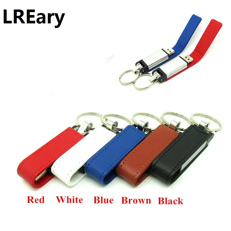 Высокого качества из кожи с кожы металльный брелок usb флеш накопитель 4 ГБ 8 16