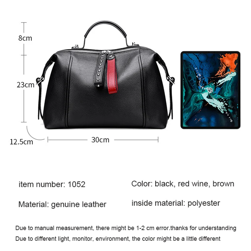 Hobos Bags Women Genuine Leather Handbag Simple Tote Bag Luxury Fashion Ladies Classic Pattern Shoulder | Багаж и сумки