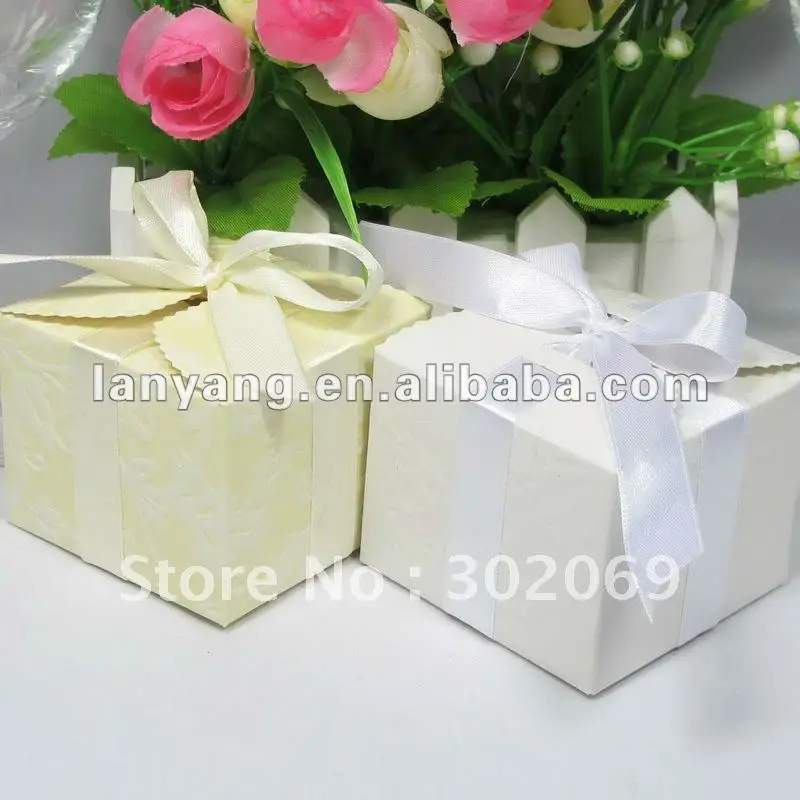 Простая коробка для подарков с лентой подарочные коробки бумажные шоколада 50
