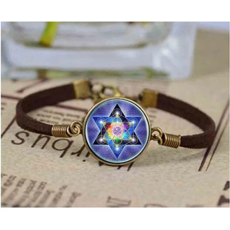 

Hot Sale David Star Logo bracelet Art Picture Round Steel Vintage bracelets Friendship Jewelry Bangle