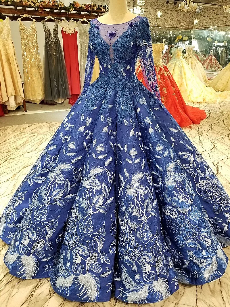 2018 Новое узорное свадебное платье невесты на одно плечо корейское