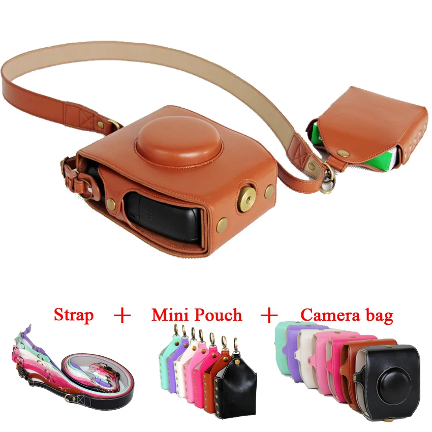 Чехол для камеры из ПУ кожи сумка через плечо Fujifilm Instax SQ10 Fuji 7 цветов|bag for|leather camera