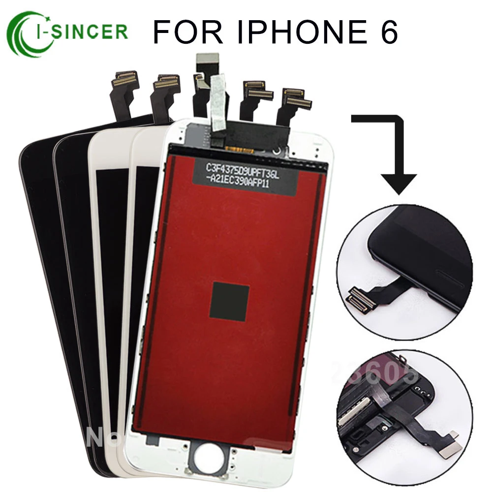 5/PCS DHL 4.7 дюймов жк-дисплей Для apple iphone 6 ЖК-Дисплей С Сенсорным Экраном Дигитайзер