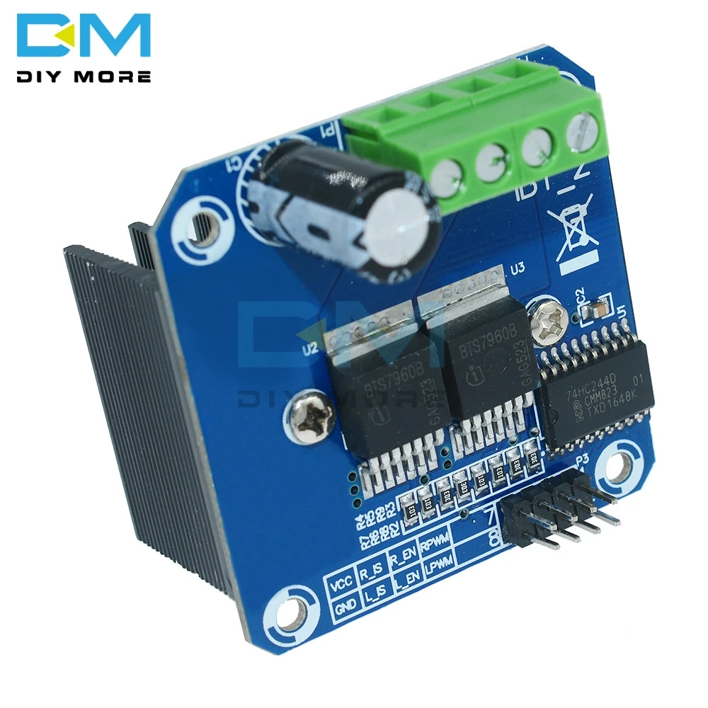 BTS7960B DC 43A 5 в Драйвер шагового двигателя Diy Электронный привод доска двойной h-мост драйвер pwm модуль для Arduino Smart Car