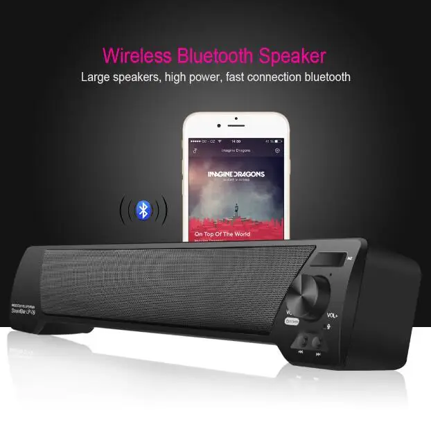 Bluetooth Динамик 3D Саундбар Беспроводной HIFI сабвуфер s TF AUX USB FM Бумбокс Altavoz для