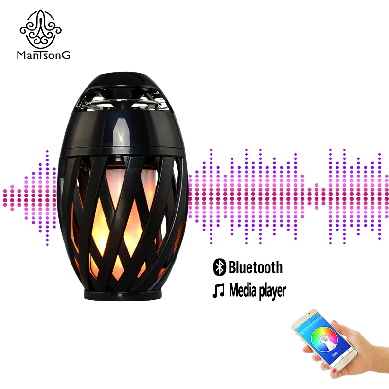 Светодиодные огни пламени с Bluetooth стерео Динамик открытый/закрытый Портативный