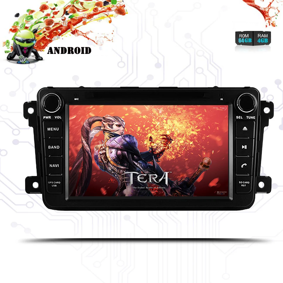 2Din 1024*600 Android9.0 для Mazda CX9 автомобильный DVD плеер 8 &quotGPS навигация 4G + 64G телефонная