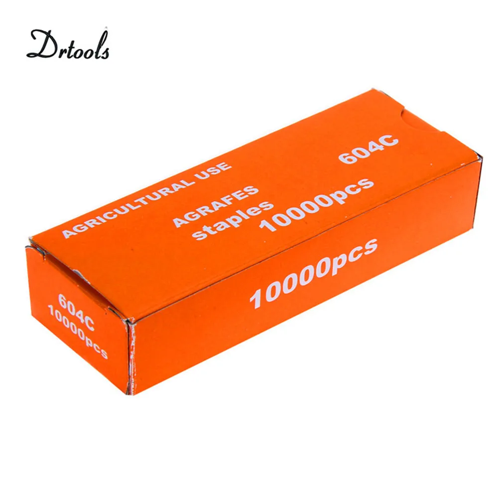 10000pcs staples Drtools садовые инструменты машина для завязывания растений ветка машина для завязывания рук Tapetool Tapener упаковка овощей стволовых обвязок T1-T8 - Цвет: 10000pcs staples