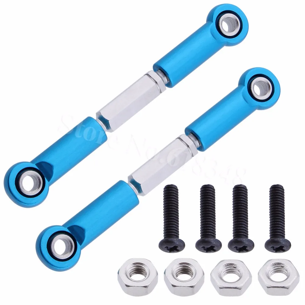 

2pcs Adjustable Aluminum Toe links 53mm-63mm Turnbuckle with Rod ends For Traxxas 1/16 Slash 4WD RC Hobby Car Hop Up Parts 7038X