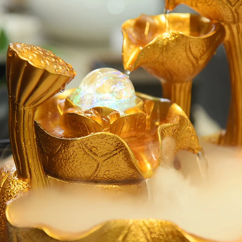 Декоративный фонтан фэн-шуй 110-220 В поделки из натуральной смолы украшение для