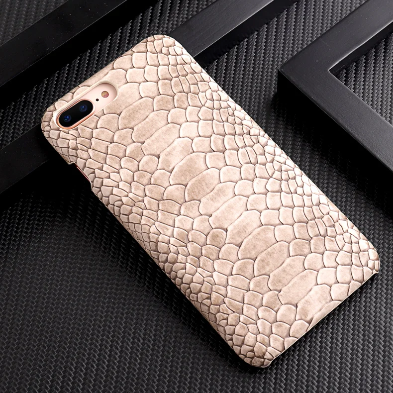 (1PC) snake skin python design phone Case For iPhone 8 plus 7 6s hard covers capa fundas |