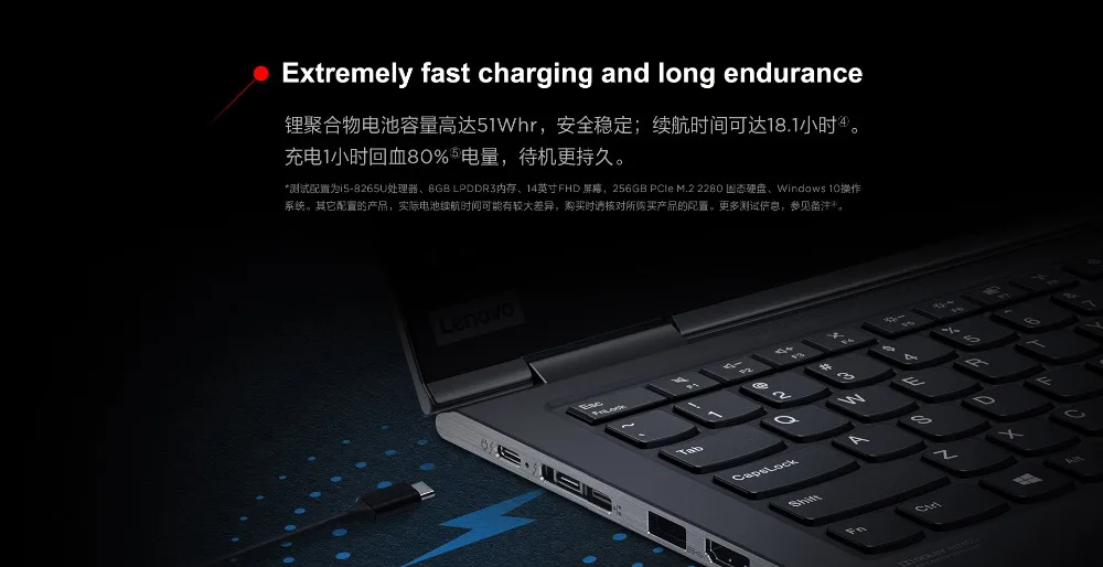 Лучший lenovo Elite Бизнес ноутбук ThinkPad X1 Йога с портом ThunderBolt 3,0 14 дюймов UHD Сенсорный экран i7 16 ГБ-1 шт. ТБ 360 ° флип-ручка