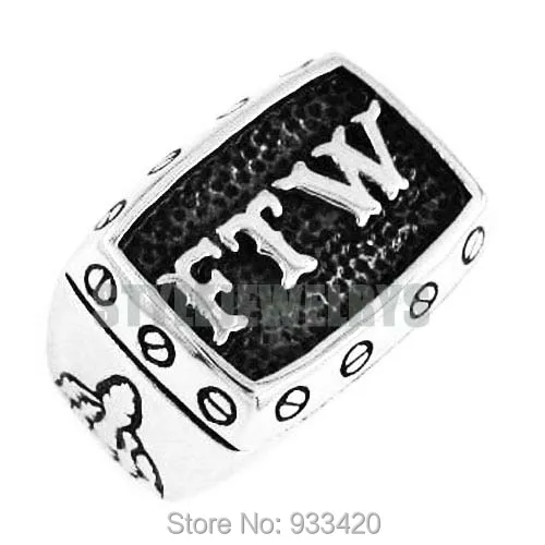 Мужское кольцо из нержавеющей стали серебристое черное золотистое | Украшения и