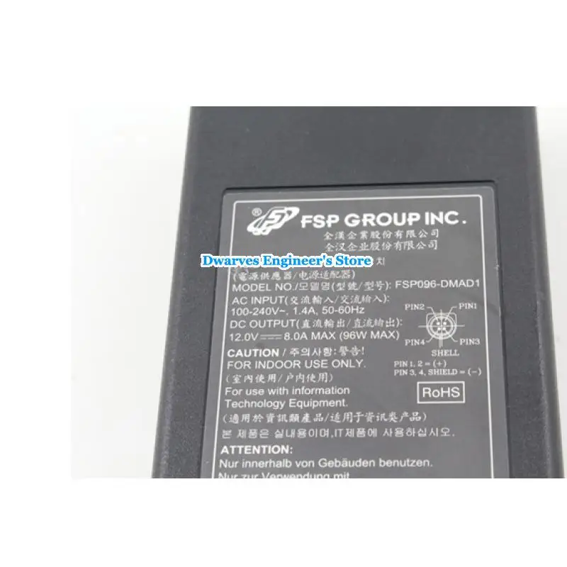 Натуральная FSP096 DMAD1 12V 8A 96W 4Pin FSP AC Мощность адаптер Зарядное устройство для