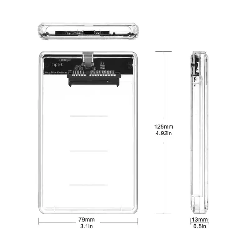 Прозрачный чехол для жесткого диска 2 5 дюйма Type C на Sata 3 0 Гбит/с|hard drive enclosure|drive