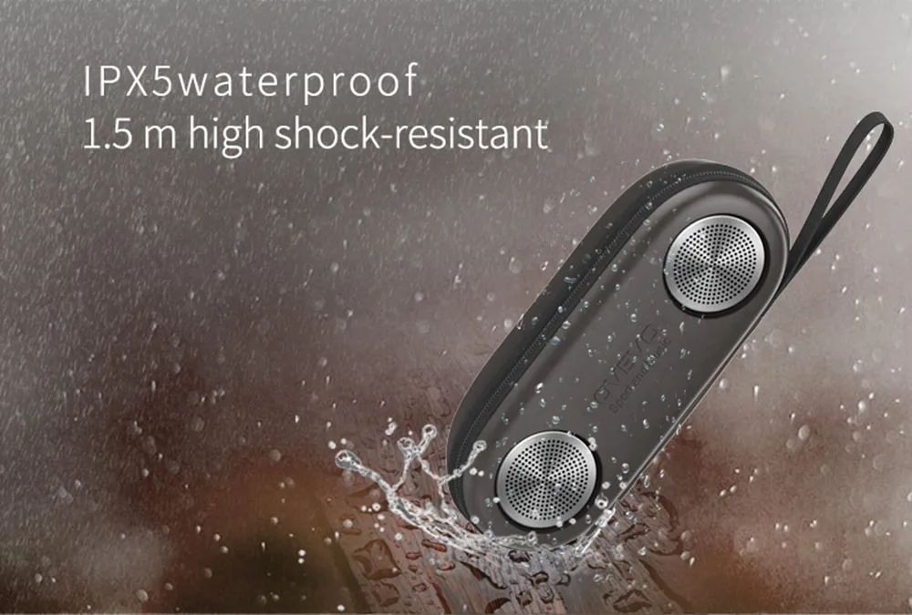 OVEVO D10 двойной беспроводной магнитный динамик Bluetooth Спорт на открытом воздухе стерео Hifi динамик Aux IPX5 ударопрочный кожаный чехол