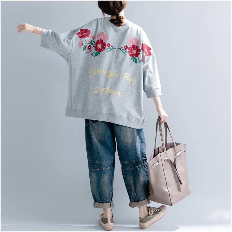 Винтажная футболка в стиле девушки Мори новинка 2019 осенняя хлопковая блузка с