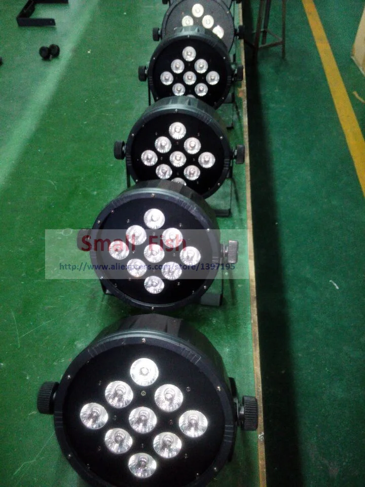 4x Лот плоский светодиодный луч моющийся движущийся сценический свет 9x10 Вт RGBW