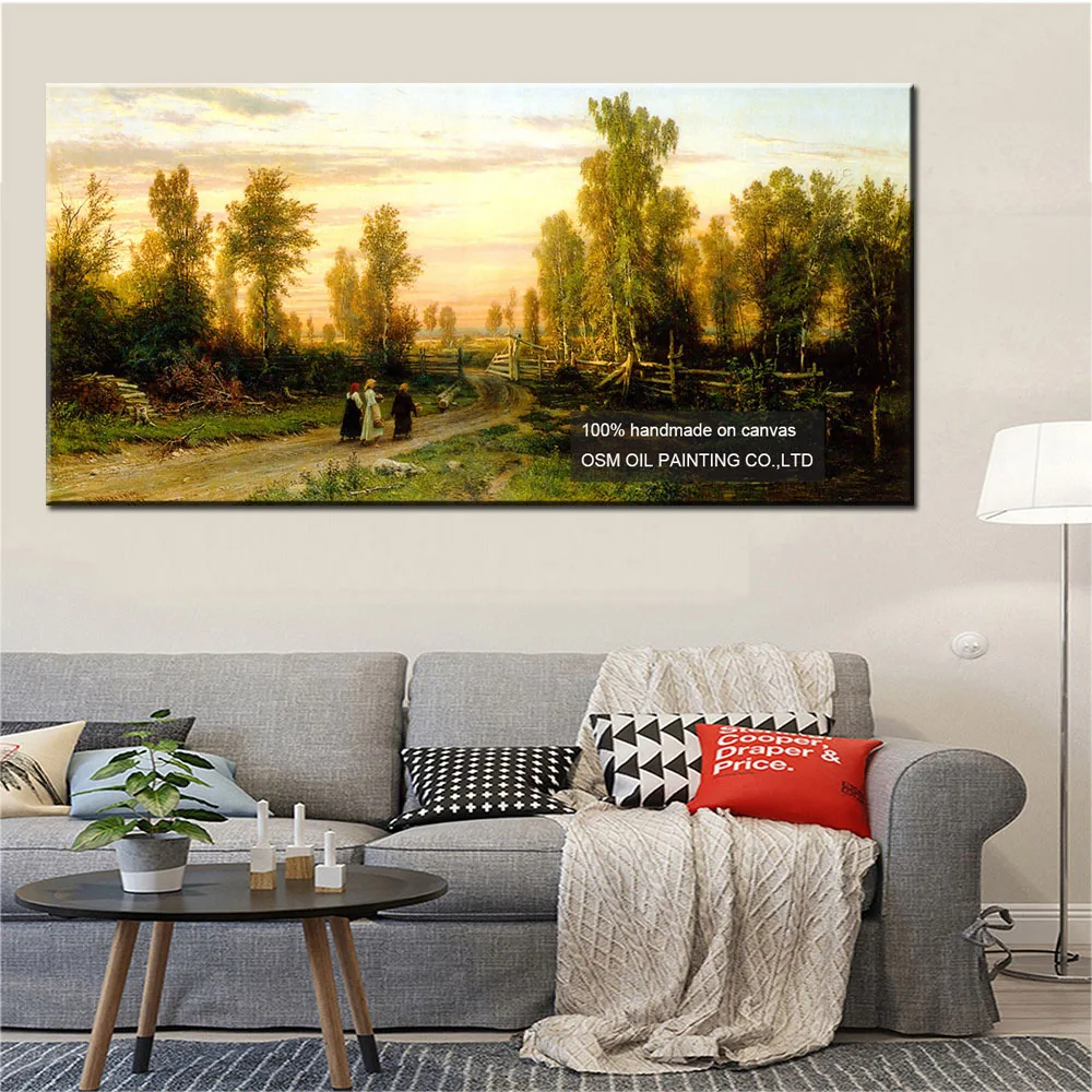 Ручная работа высокое качество масляная живопись с российским ландшафтом