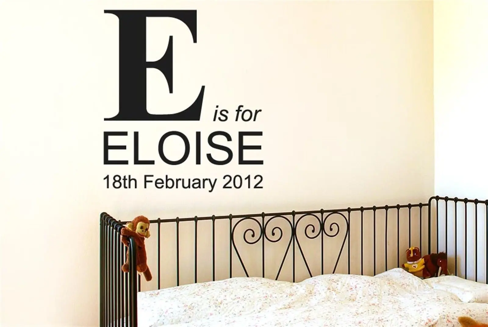 Индивидуальное Большой заглавной буквы Имя стены Виниловые Наклейки для декора