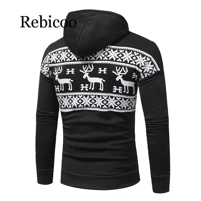 Модный пуловер с рождественским принтом снежинок зимний свитер для мужчин