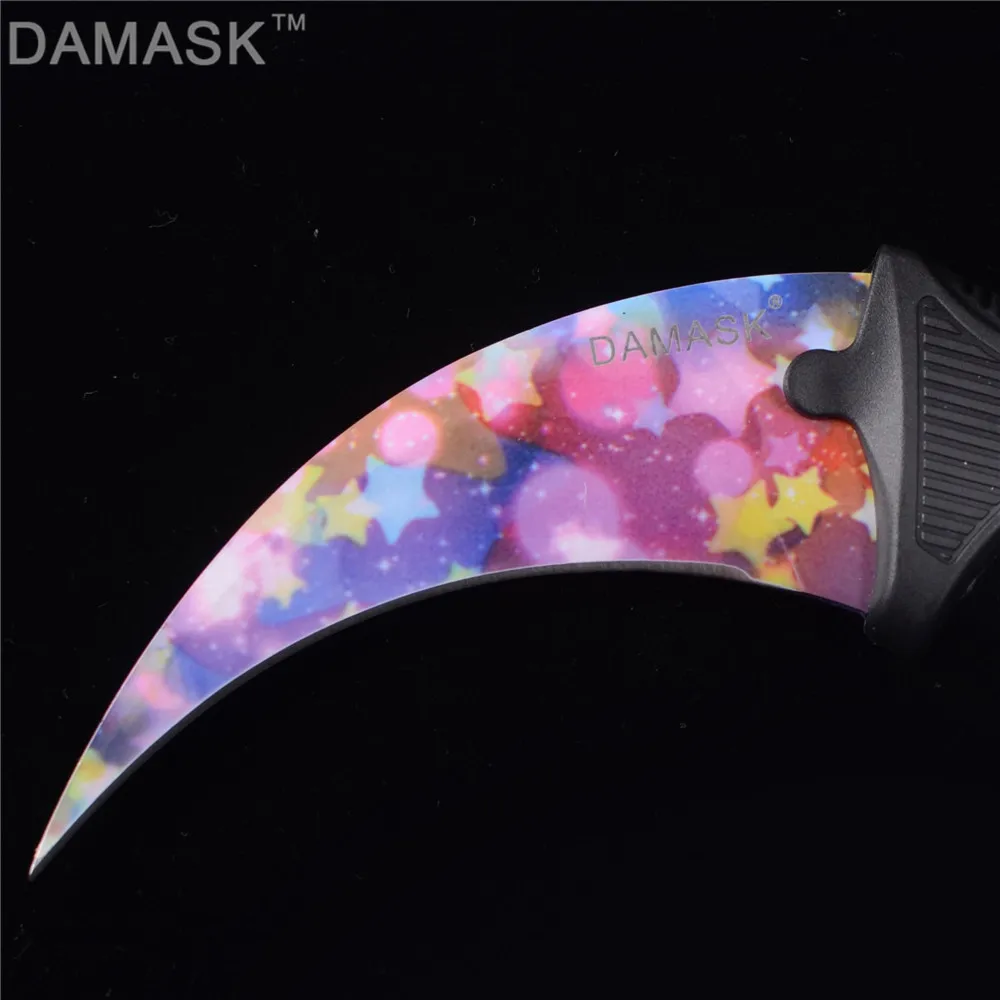 DAMASK CS GO Counter Strike Karambit нож с фиксированным лезвием для самообороны Кемпинг Охота