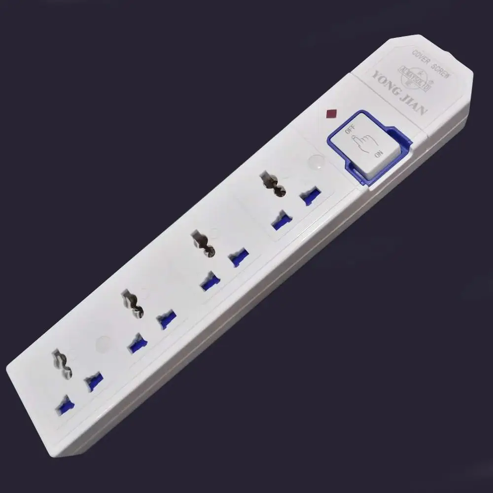 4 hole AU CN, EU, US, UK, Великая Южная Африка, удлинитель, буксировочная плата, универсальное отверстие, совместимое с розеткой, переключатель, блок питания, Защитная панель 1,5 м - Цвет: 4 hole