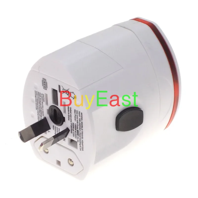 

2 X Dual 2 Port USB Travel Plug Adapter Change UK/EU/US/AU/China/Japan Plug Works In Over 150 Countries