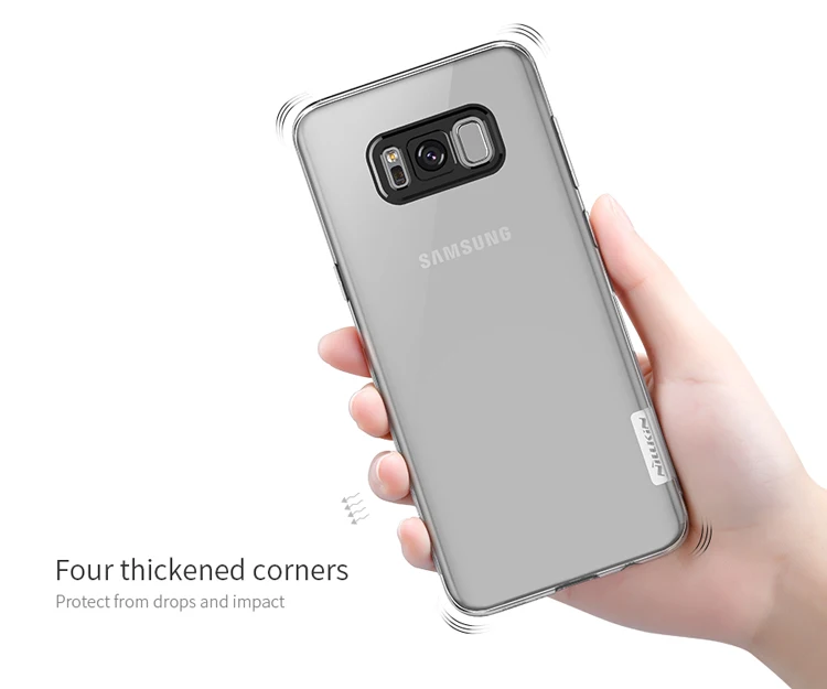 Для samsung Galaxy s8 S 8/S8 Plus S8+ чехол, NILLKIN серия природы Прозрачная мягкая Резина Силиконовый ТПУ чехол Оболочка Чехол