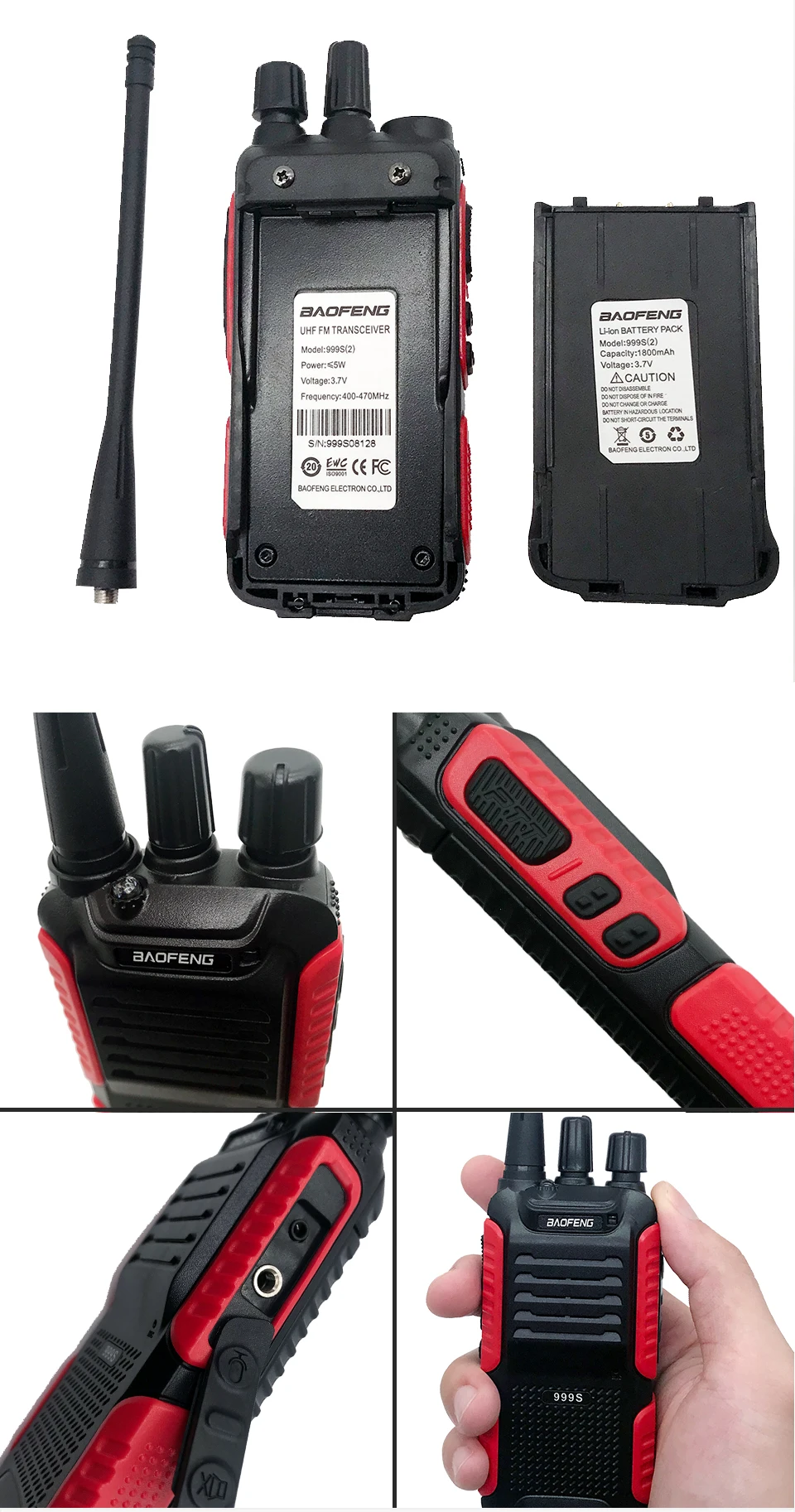 Baofeng BF-999S рация 5 Вт UHF двухсторонняя CB радиостанция HF SSB трансивер обновление BF-888s PMR446 YAESU Ham радиоприемник