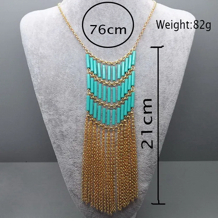 Модное многоцветное ожерелье с бахромой в стиле бохо стильный дизайн Rainbery