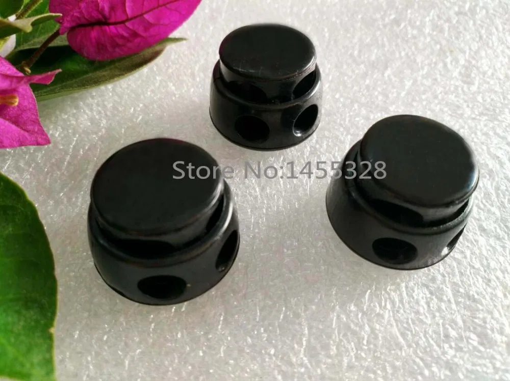 50 шт./лот большой черный пластиковый круглый шаровой Шнур Блокировка