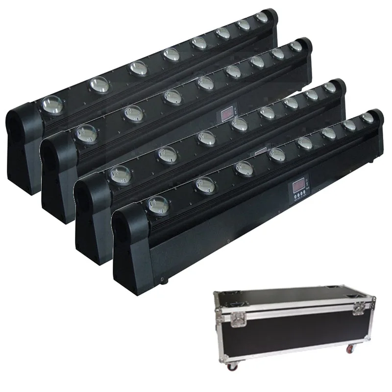 4 шт./лот чехол в упаковке светодиодная балка движущийся головной свет RGBW 8x12 Вт