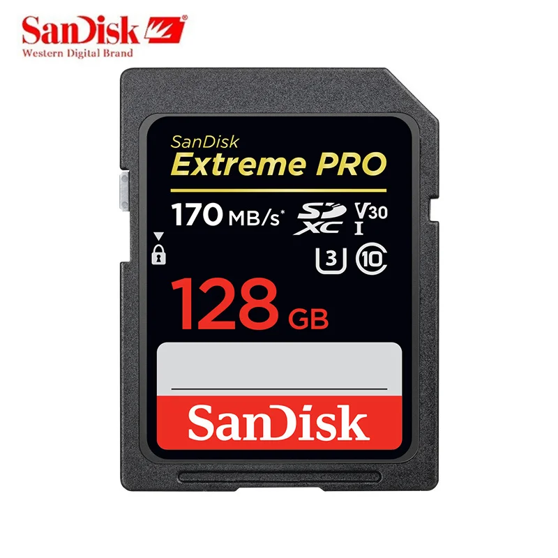 Двойной Флеш-накопитель SanDisk Extreme Pro SD карты 128 Гб 64 оперативной памяти 32