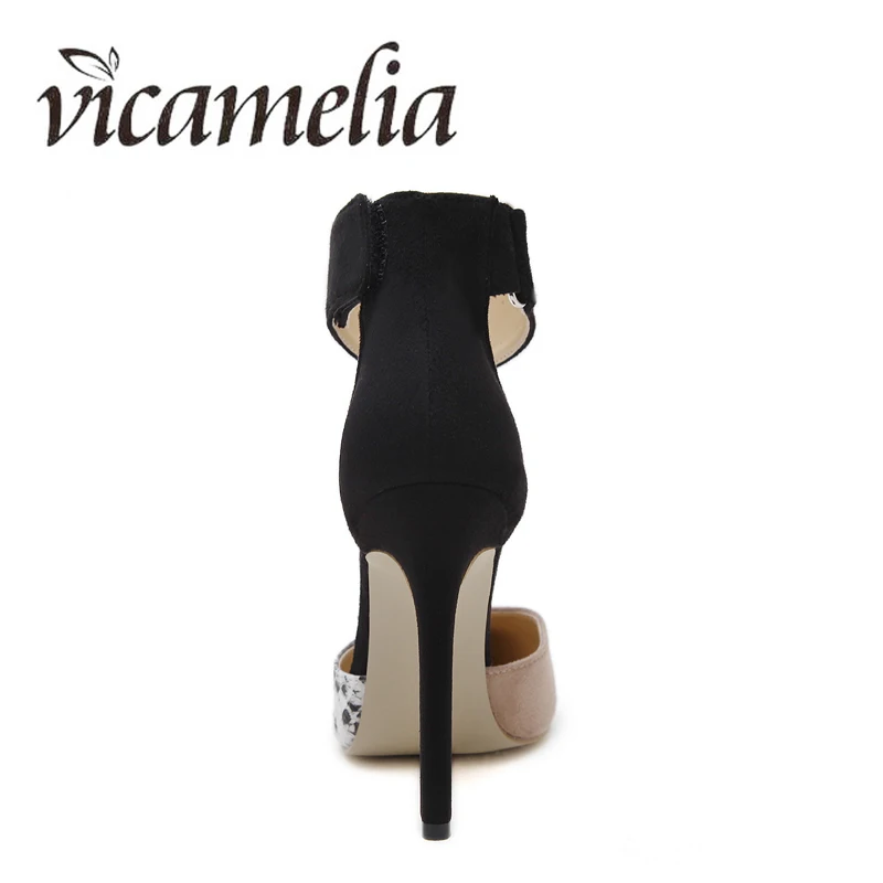 Vicamelia/женские туфли-лодочки на тонком высоком каблуке женская обувь со змеиным