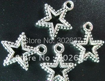Бесплатная доставка 180 шт. тибетские серебряные бусины с открытой звездой а296|star
