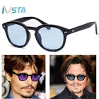 Мужские солнцезащитные очки IVSTA с изображением Джонни Депп, ретро-очки Тони Старка, готические солнцезащитные очки в стиле стимпанк с круглым оттенком, с линзами океана, для вечеринки, фестиваля