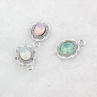 10pcslot fashion jewelry candy color ellipse alloy charms for bracelet necklace pendant charms