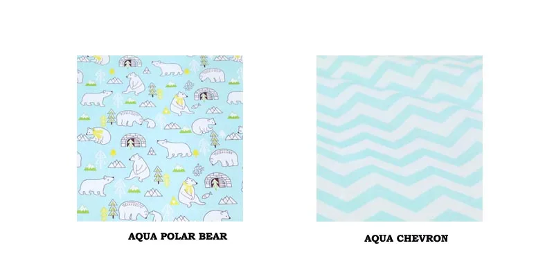 160 см * 50 хлопковая ткань AQUA мультфильм белый медведь деревья cheron для DIY кроватки