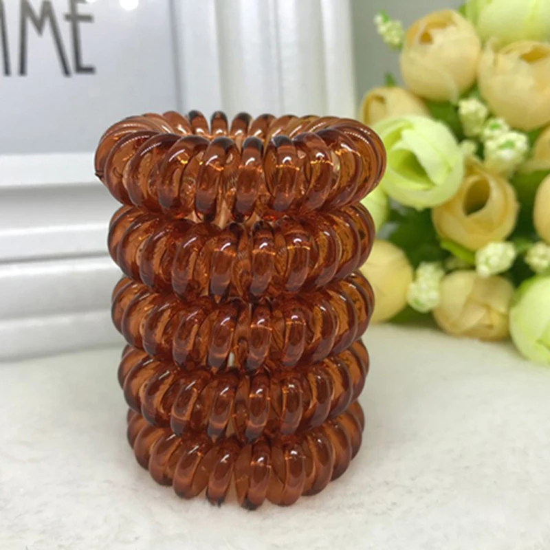 Резинки для волос без следов женские эластичные салонные резинки с телефонной