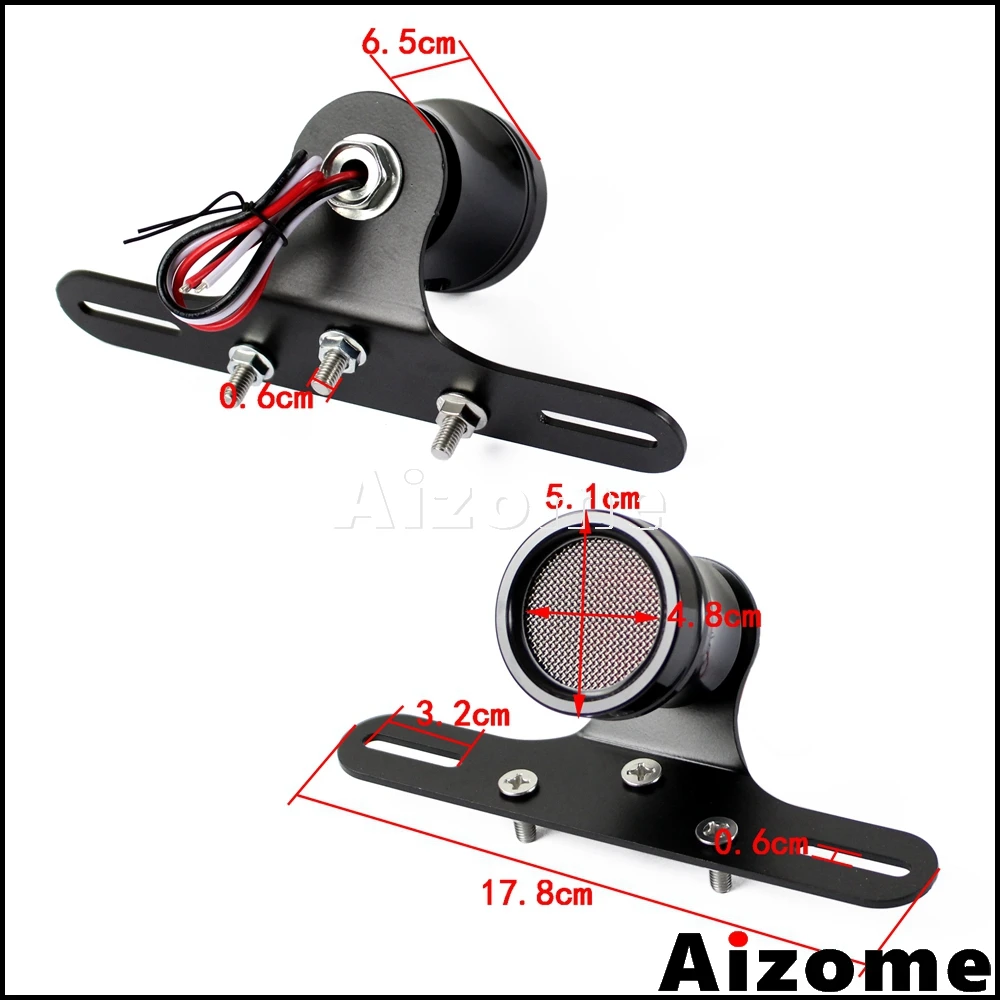 Светодиодный задний фонарь для мотоцикла и виски латунный стоп сигнал Harley Cafe Racer