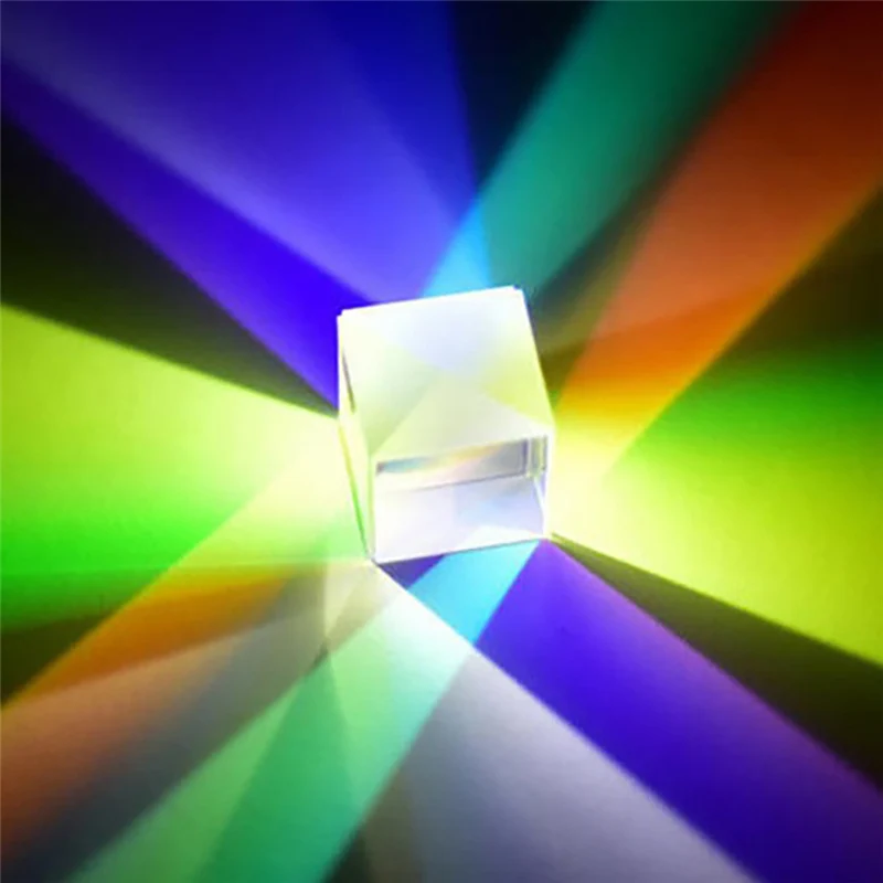 

12.7*12.7*12.7mm X-Cube Six-Sided Bright Light Cube Stained Glass Prism Beam Splitting Prism Experiment Instrument Optical Lens